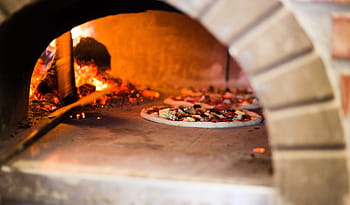 two, pizza, vintage, oven, pizza oven, fire, wooden oven, italian, brick, wood, cuisine