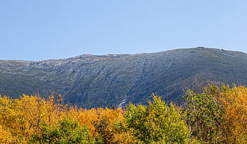 høst, løvverk, landskap, fjell, trær, skog, natur, himmel, fargerik, falle, oransje