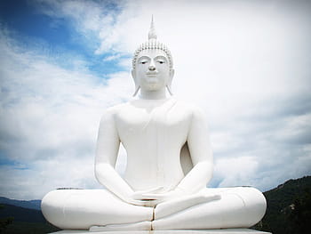 gautama buddha statue, cloudy, sky, daytime, buddha, india, mind, prayer, concept, buddhist, buddhism