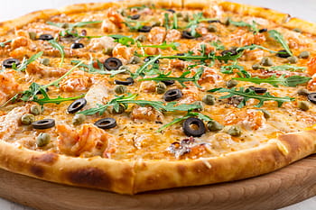 pizza, olivy, zelená, listy, pečení, Fast Food, oběd, u, obchodní oběd, restaurace, občerstvení