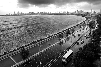 ムンバイ、 インド、 ボンベイ、 観光、 輸送、 シティ、 建築、 道路、 トラフィック、 鉄道、 建物