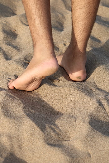 piede, sabbia, spiaggia, a piedi nudi, orma, mare, pedicure, piedi, impronte, orme, passo