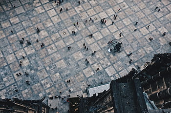 people beside buildings, architecture, building, rooftop, people, friends, family, walking, city, urban