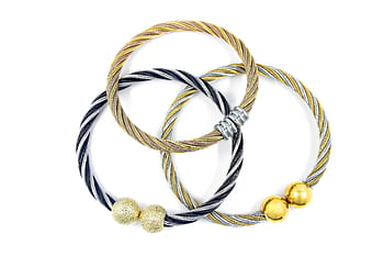 ステンレス、 バックグラウンド、 白、 ブレスレット、 鋼、 ゴールド、 宝石、 金属、 銀、 美しさ、 ファッション